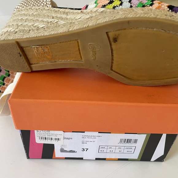 Missoni Multicolor Espadrille Wedge Sandals - Picture 6 of 6